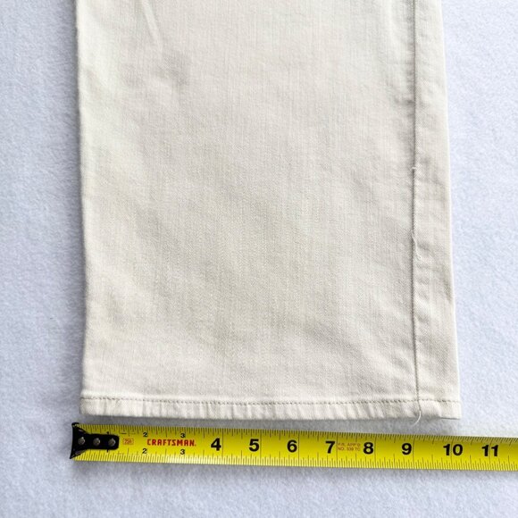 Signature Levi Strauss Women Stretch High Rise Loose Beige Crop Jeans Sz 18 NWT - Picture 10 of 11